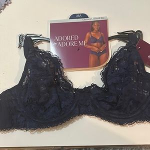 Adore me blue lace sexy bra